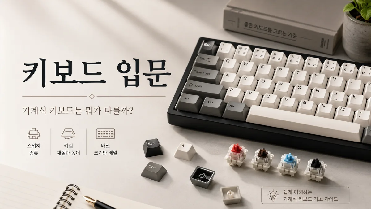 기계식 키보드란? 스위치와 키캡부터 배우는 키보드 입문