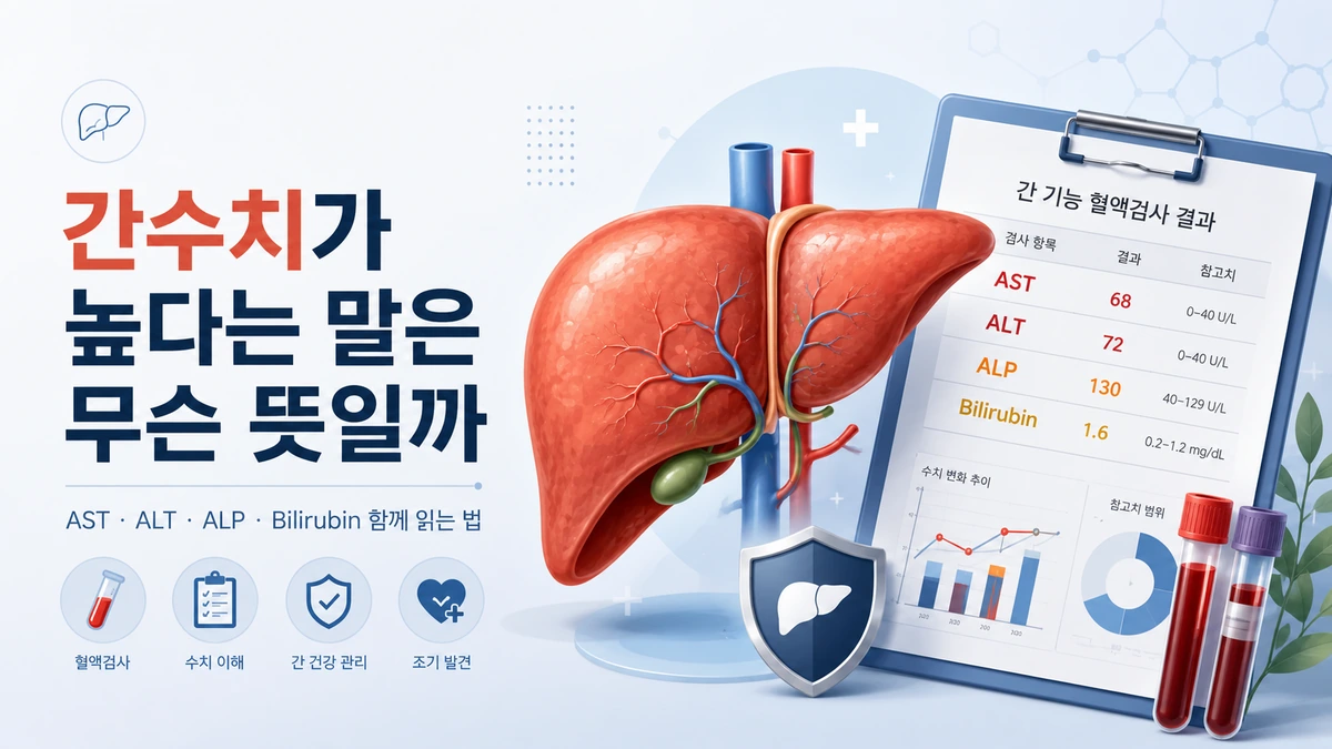 간수치가 높다는 뜻은 무엇일까: AST·ALT·ALP·빌리루빈 검사 결과 읽는 법
