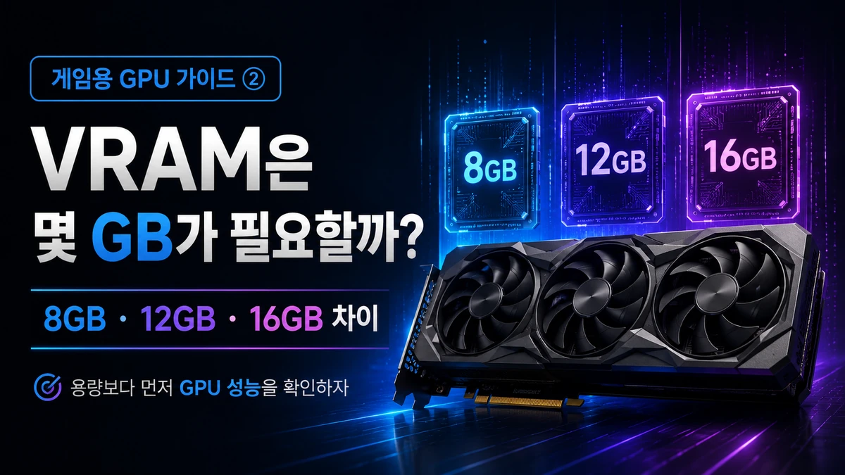 그래픽카드 VRAM은 몇 GB가 필요할까?: 8GB·12GB·16GB 차이와 선택법