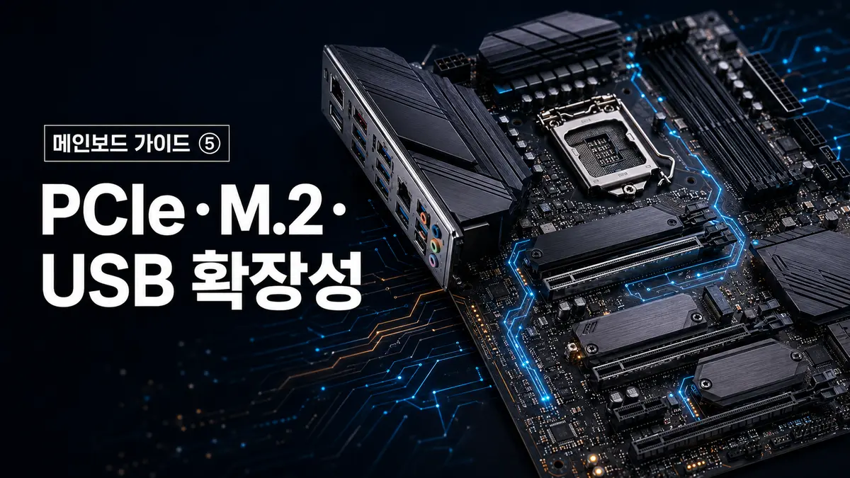 메인보드 PCIe·M.2·USB 확장성 보는 법: 레인 공유와 Wi-Fi 확인하기