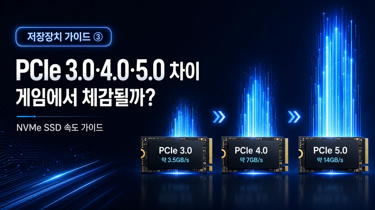 PCIe 3.0·4.0·5.0 SSD 차이, 게임에서 체감될까?: NVMe SSD 속도 가이드