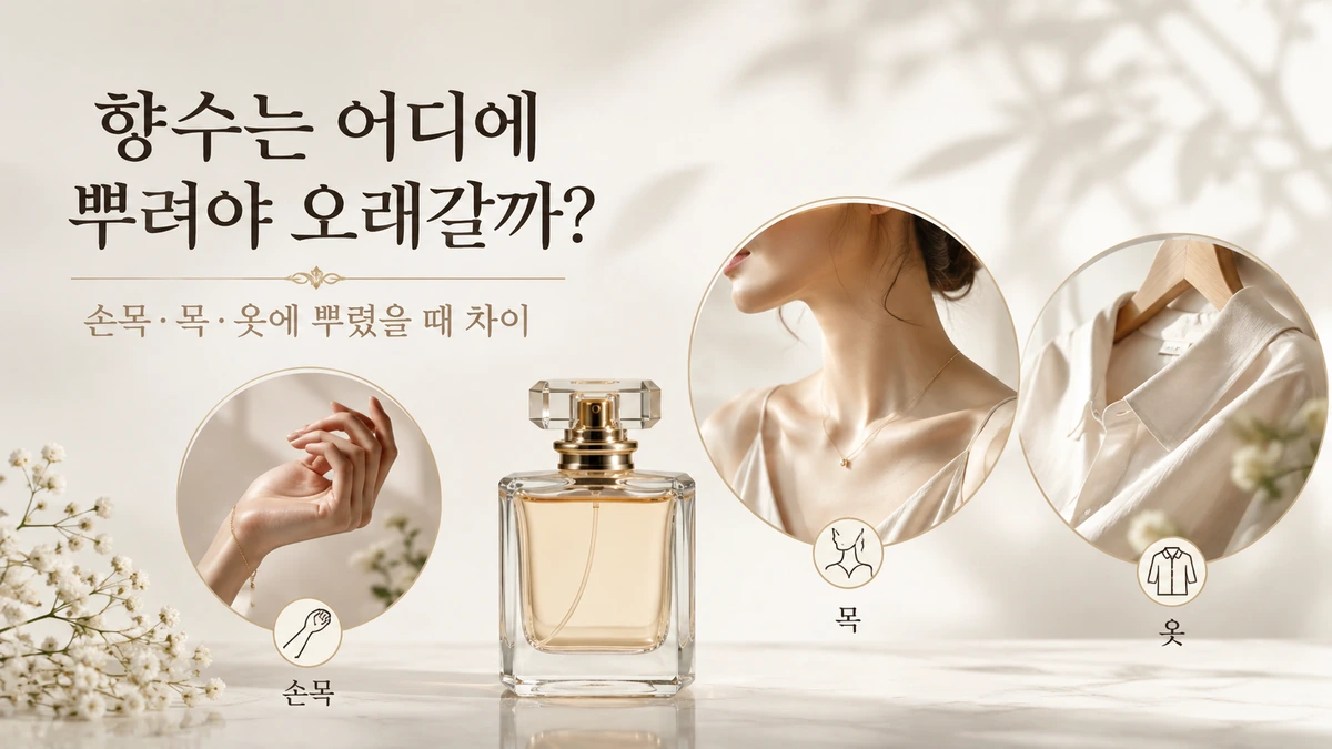 향수는 어디에 뿌려야 오래갈까?: 손목·목·옷에 뿌렸을 때 차이