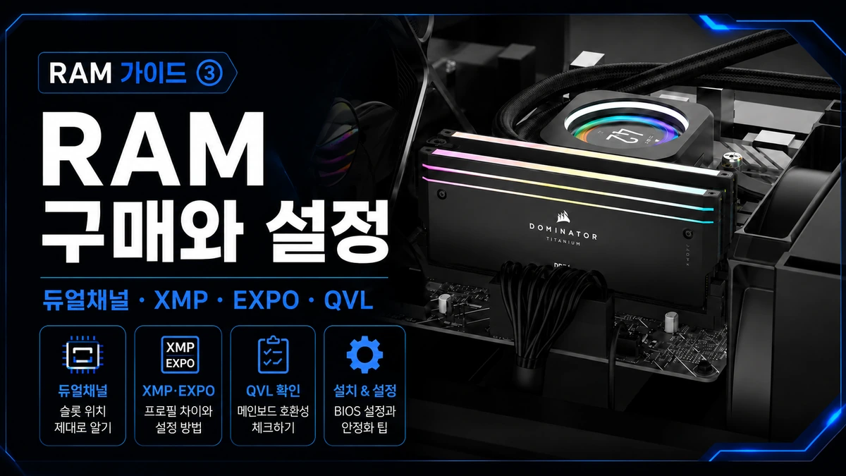 RAM은 아무거나 꽂으면 될까?: 듀얼채널·XMP·EXPO·QVL 구매 가이드