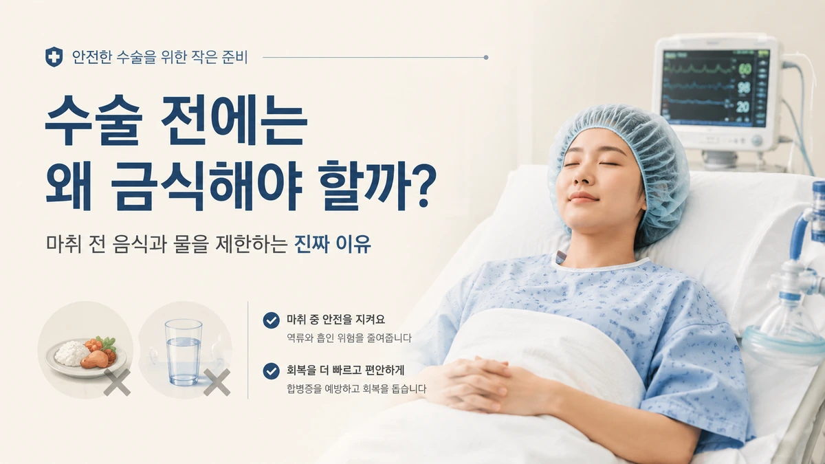 수술 전에는 왜 금식해야 할까?: 마취 전 음식과 물을 제한하는 진짜 이유