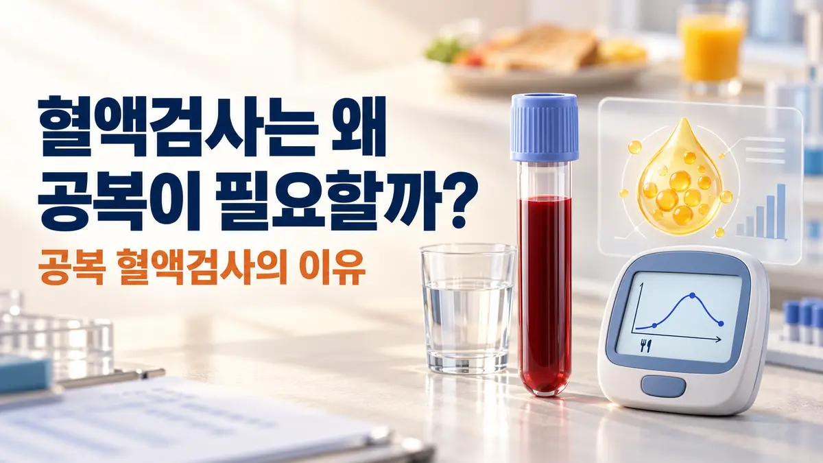 혈액검사는 왜 공복이 필요한 검사와 아닌 검사가 다를까?: 공복 혈액검사의 이유