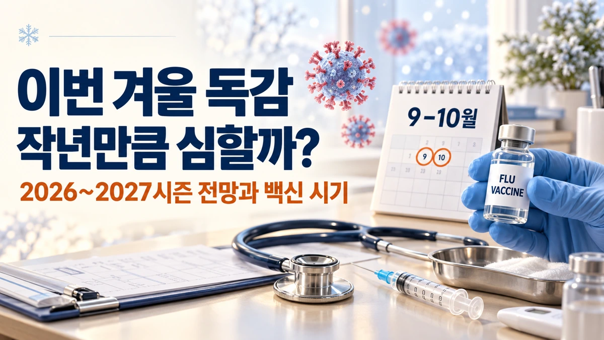 이번 겨울 독감, 지난해만큼 심할까?: 2026~2027시즌 전망과 백신 시기