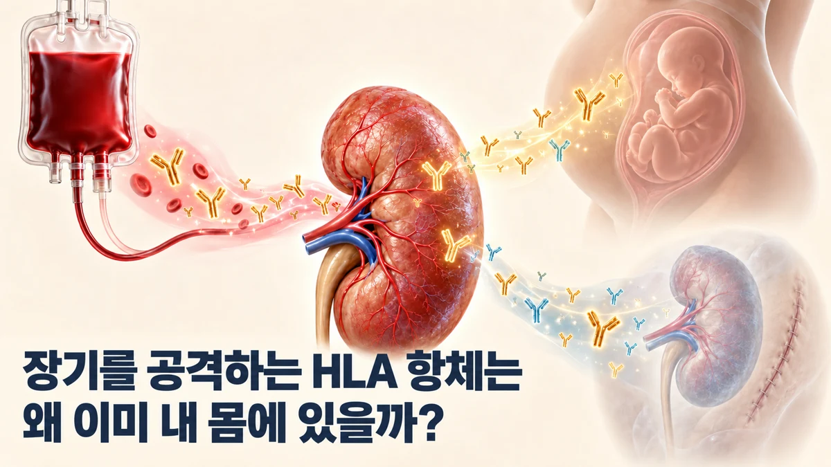 장기를 공격하는 HLA 항체는 왜 이미 내 몸에 있을까?: 수혈·임신·과거 이식이 남기는 면역의 기억