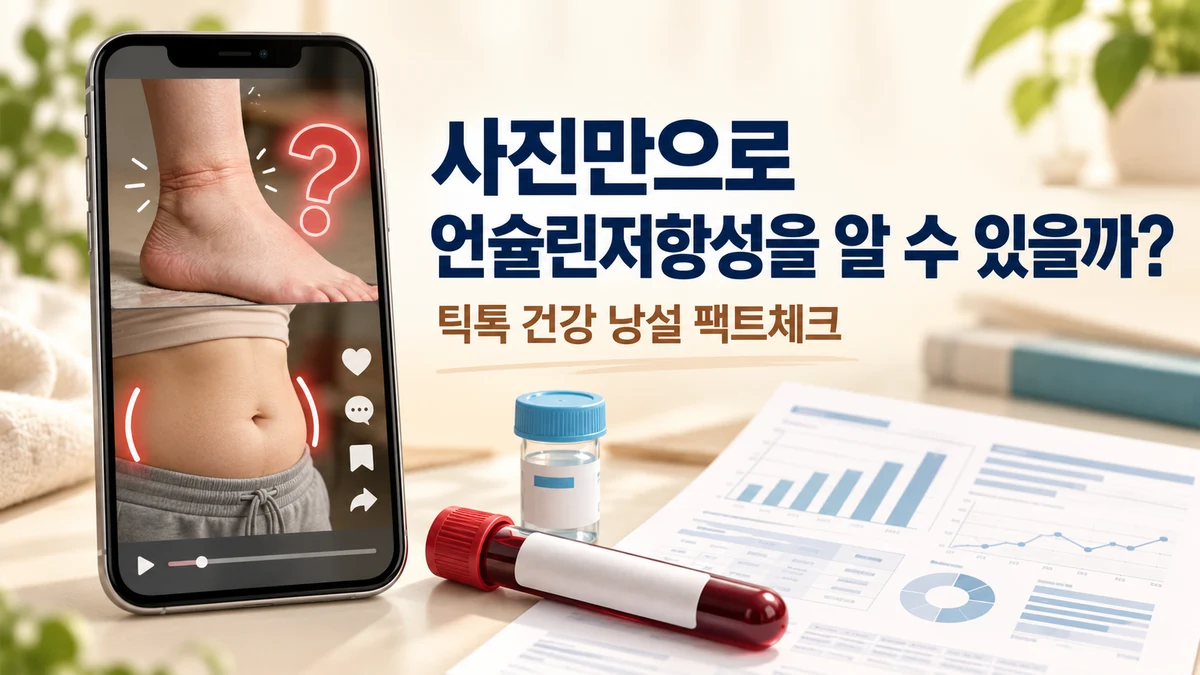 발목 붓기나 체형만 봐도 인슐린저항성을 알 수 있을까: 틱톡 건강 낭설 팩트체크