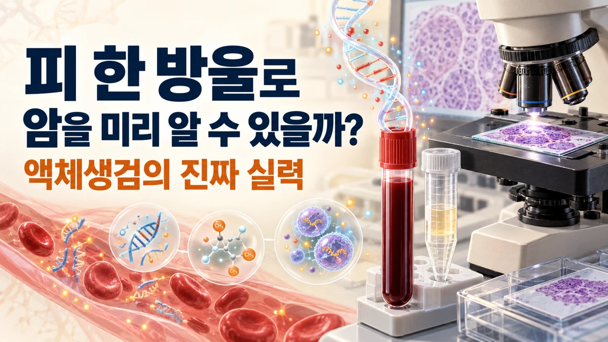 피 한 방울로 암을 미리 알 수 있을까?: 액체생검(liquid biopsy)의 진짜 실력