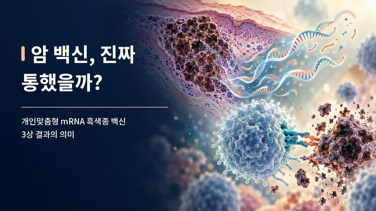 암 백신이 진짜로 통했다고?: 개인맞춤형 mRNA 흑색종 백신 3상 결과의 의미