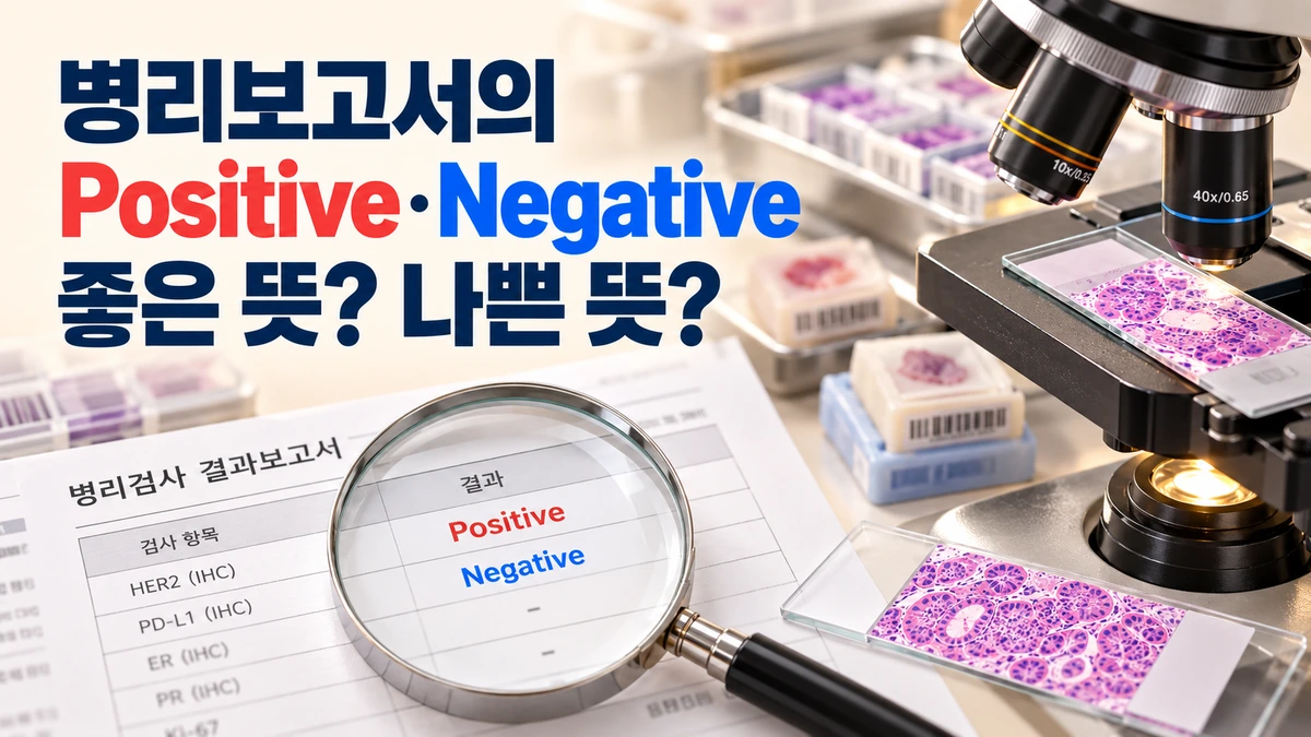 병리 결과지의 Positive와 Negative는 정확히 무슨 뜻일까?: 병리검사 용어 이해하기