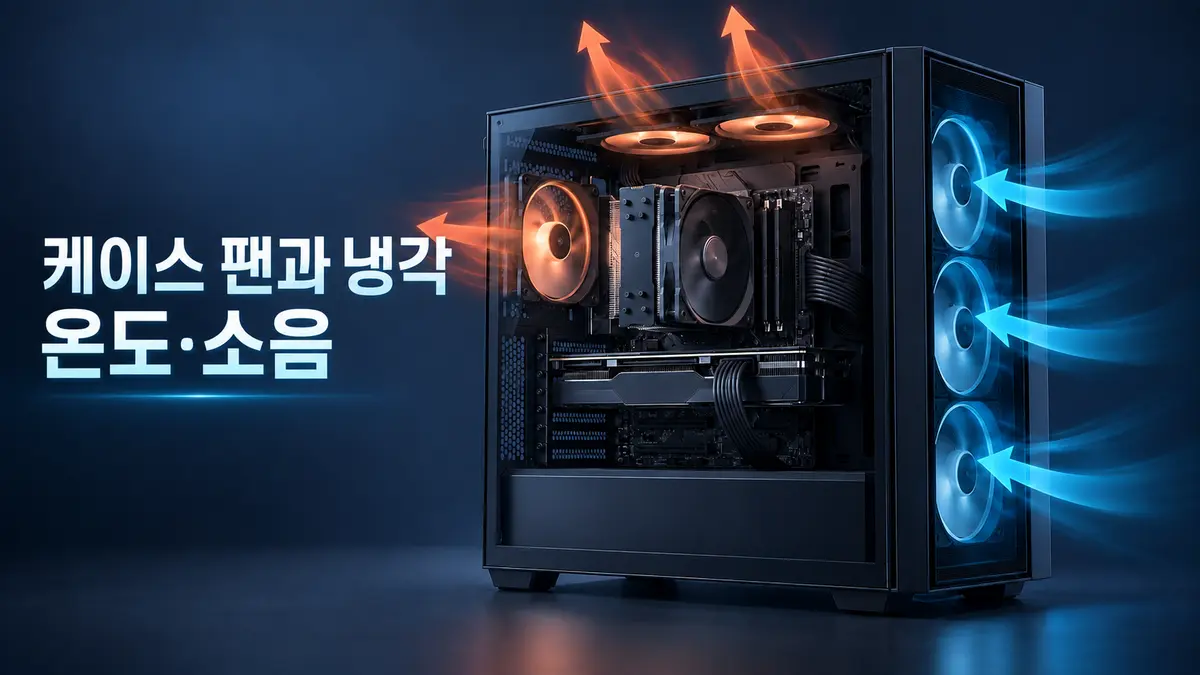 컴퓨터 케이스 팬은 몇 개가 필요할까?: CPU·GPU 온도와 소음 잡는 냉각 가이드