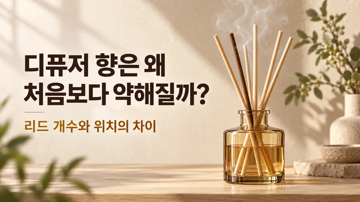 디퓨저는 왜 처음보다 향이 약해질까?: 리드 개수와 위치의 차이