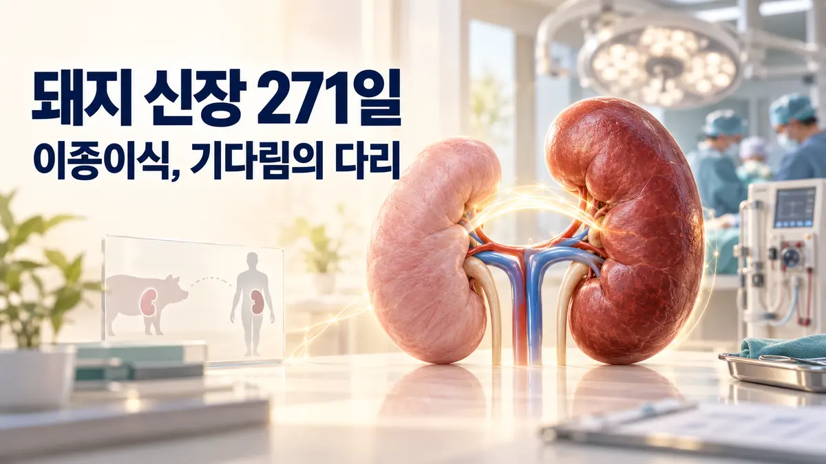 돼지 신장으로 9개월을 버텼다고?: 이종이식과 ‘가교 치료’의 의미