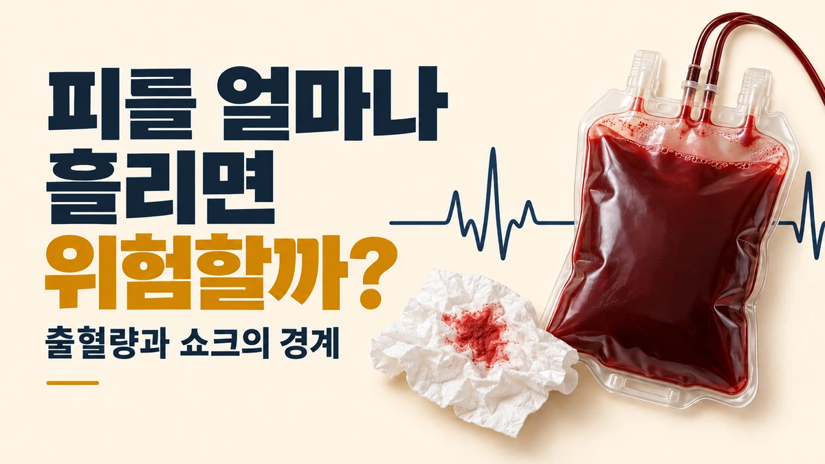 사람은 피를 얼마나 흘려야 진짜 위험해질까?: 출혈량과 쇼크의 경계
