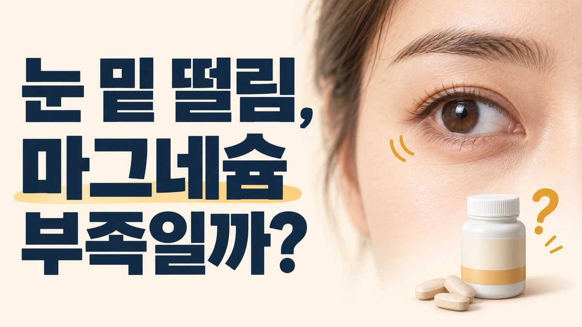 눈 밑이 자꾸 떨리는 건 마그네슘 부족일까?: 눈꺼풀 근잔떨림과 마그네슘 영양제