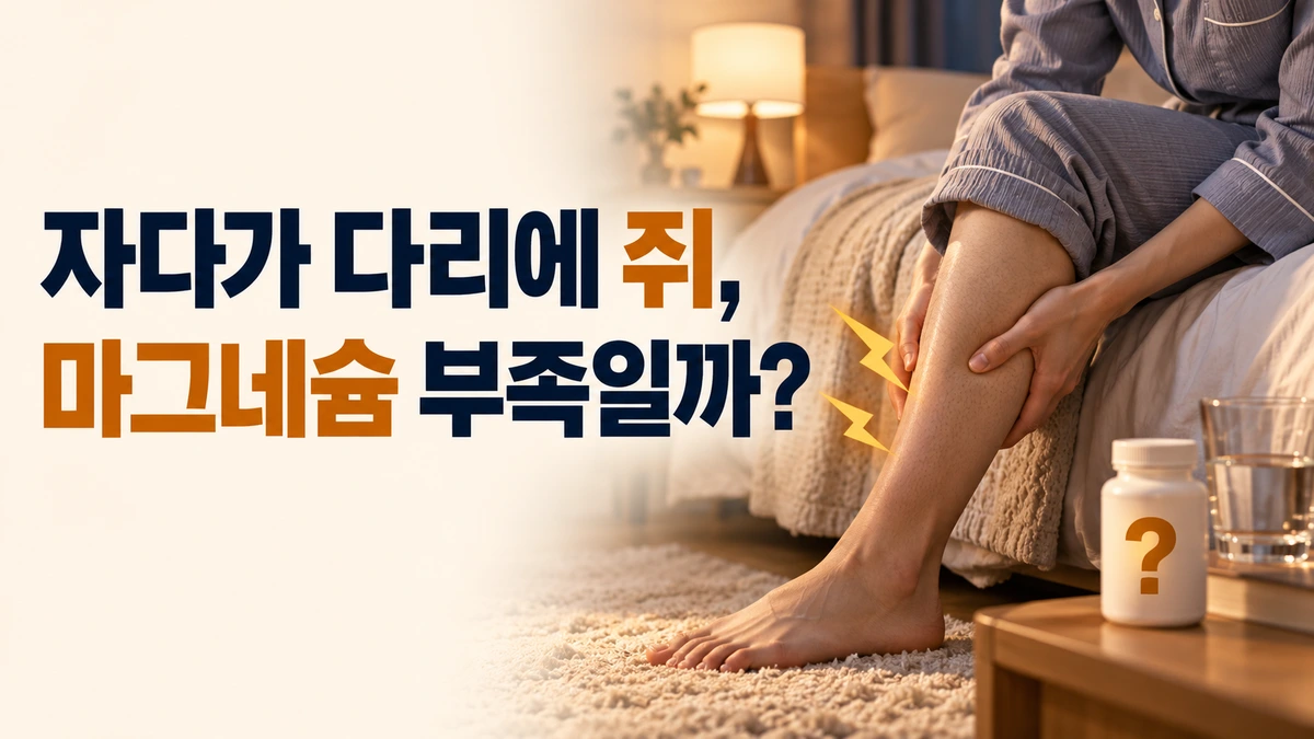 자다가 다리에 쥐가 나는 건 마그네슘 부족 때문일까?: 야간 다리 경련과 마그네슘 영양제